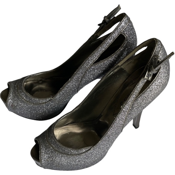 Vintage GUESS sparkly stiletto 5” heels size 7.5 - Picture 7 of 11